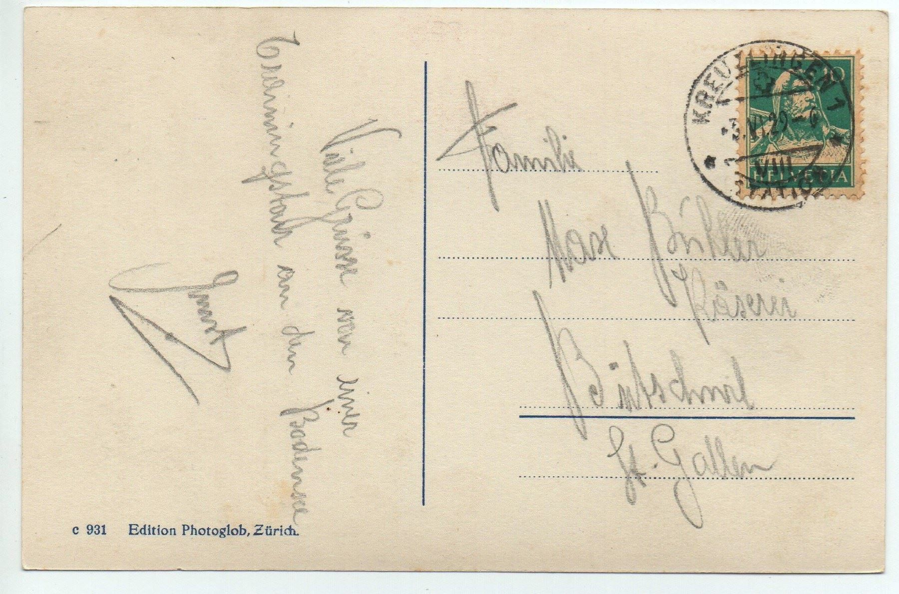 Cartoline postali: KREUZLINGEN mit Konstanz – Usato da Jona venduto da philajona 1