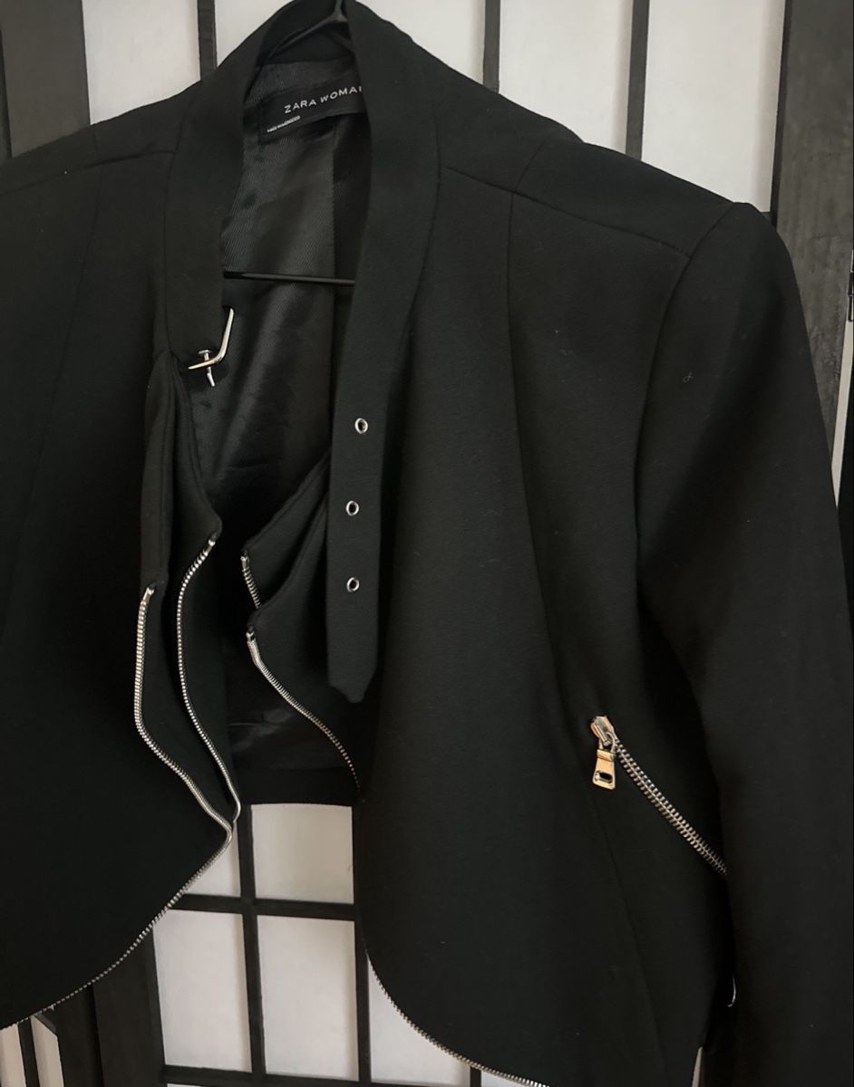 Zara Giacche: Schwarze Zara Bikerjacke – Usato da Uitikon Waldegg venduto da Amour_Zurich 1