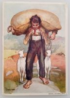 Bundesfeierpostkarte Nr.54g - 1931 - Senn mit Ziegen