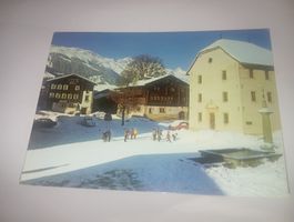 Ansichtskarte Ernen 1200 m Wallis Dorfplatz 