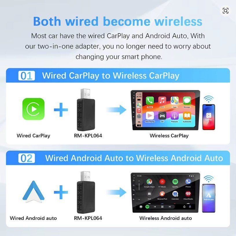 Unità & Adattatore: Carplay & Android Auto Wireless Adapter Plug and Play – Nuovo e nell'imballaggio originale da Rorschacherberg venduto da elektrofreak 3