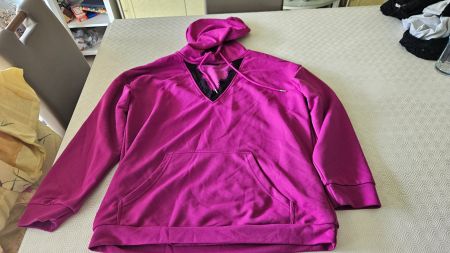 Felpa con cappuccio rosa tg.XL Shein poliestere
