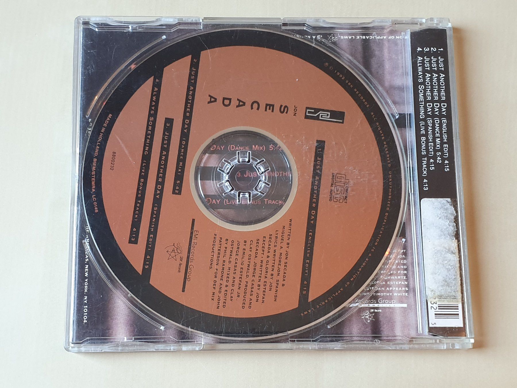 CD: Jon Secada Just Another Day – Usato da Stansstad venduto da collectorsshop 1