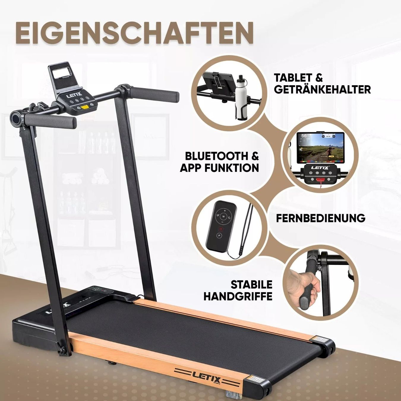 Hometrainer: Elektrisches Laufband FoldPro Holz-Optik – Neu und originalverpackt aus Bottighofen von zaap 4