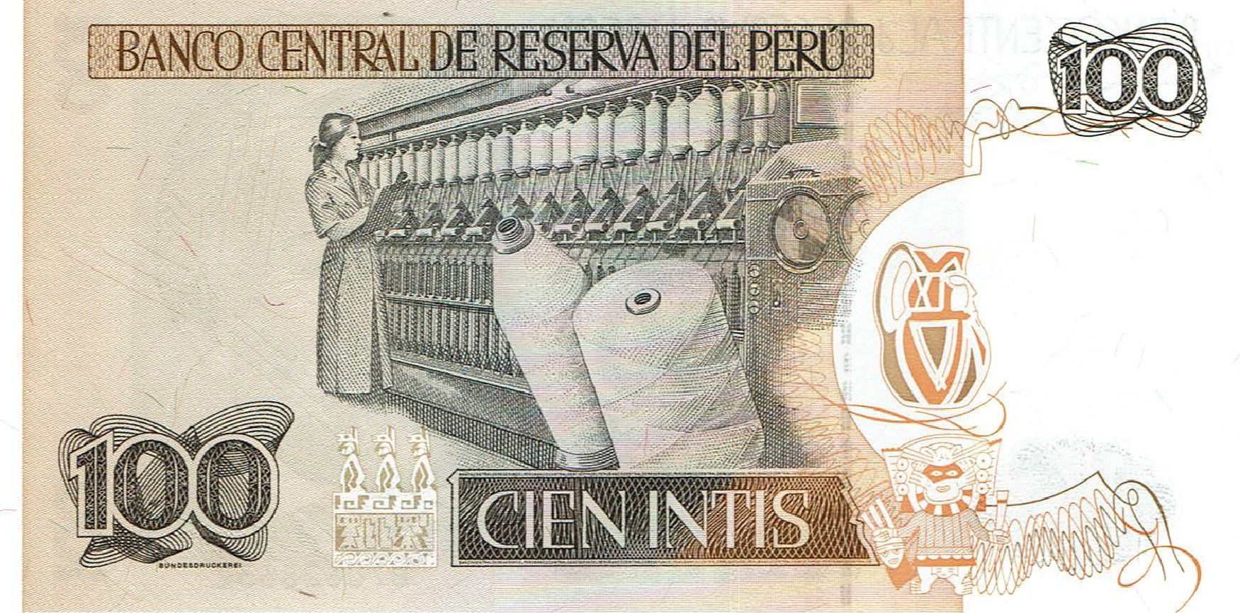 Banconote: Peru 100 Intis 1987 P-133 UNZ – Nuovo (secondo la descrizione) da Steffisburg venduto da ber_8htf 1
