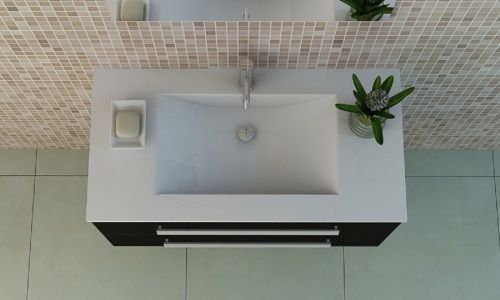 Mobili per bagno: Badset LOCARNO schwarz Badmöbel – Nuovo e nell'imballaggio originale da Herbertingen venduto da jet-line-e-trade 2