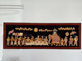 Batik Eric Suriyasena Sri Lanka 130×70cm Chromstahlrahmen