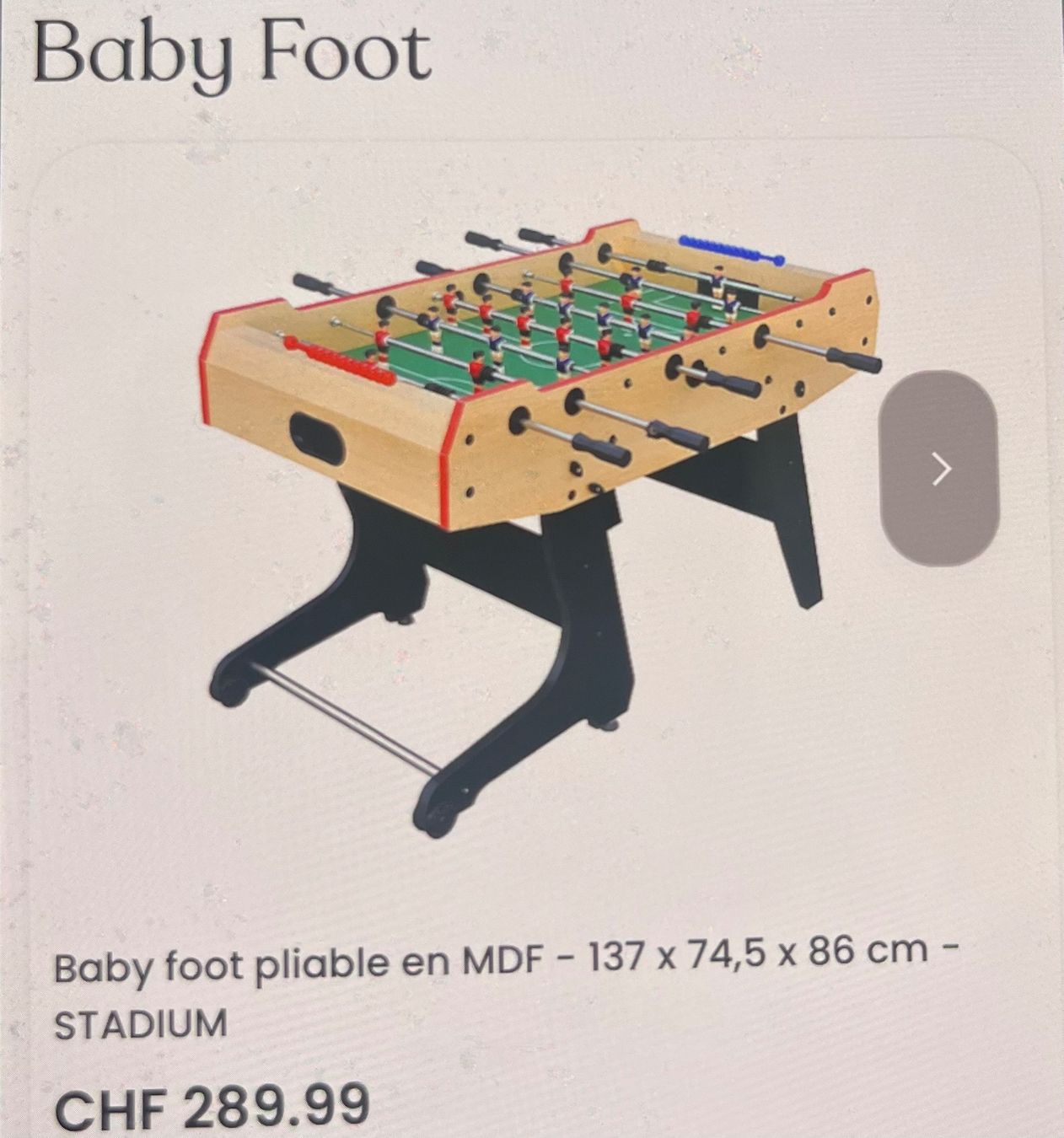 Giochi: Baby foot pliable – Usato da Troinex venduto da gra_w2qw 6