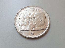 🇧🇪 Belgium 100 Francs 1951 Kings: Silver ** 18g .835 VF **
