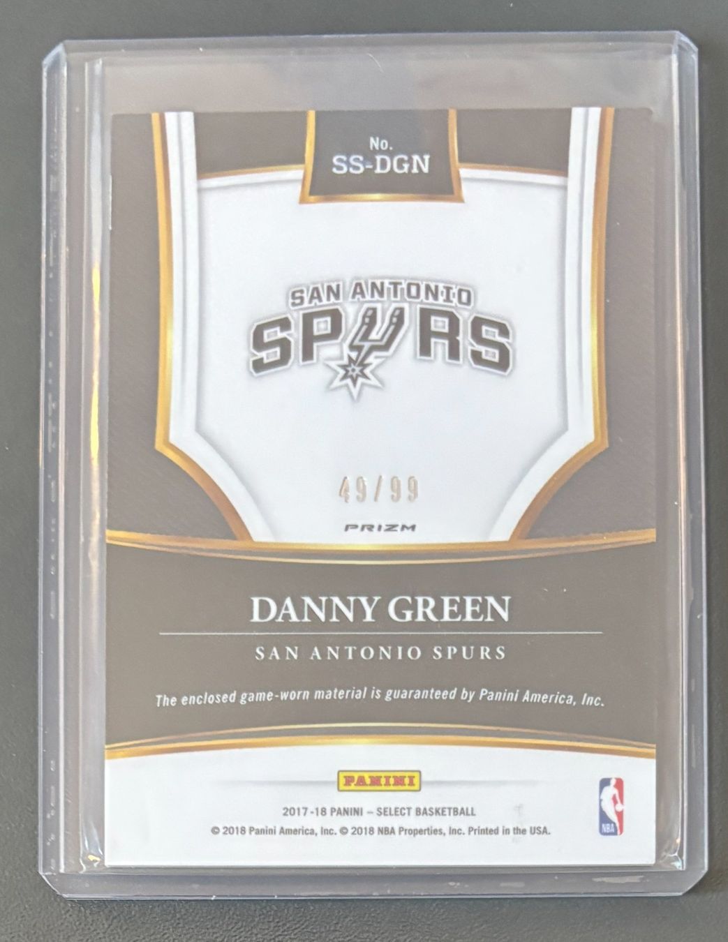 Nba Carte collezionabili: Danny Green 2017 Select Jersey Purple Numbered /99 Spurs – Nuovo (secondo la descrizione) da Muri b. Bern venduto da winningloser 1
