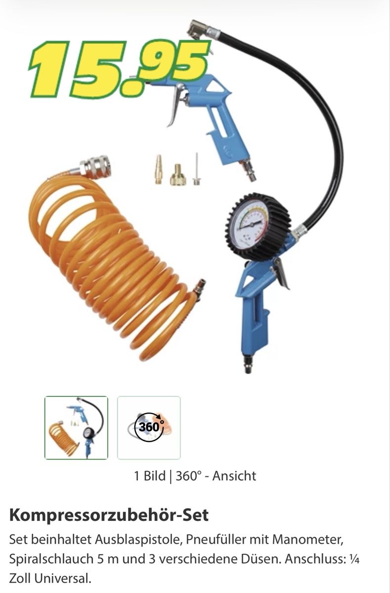 Kompressoren: Kompressorschlauch und Pneufüller mit Manometer – Neu und originalverpackt aus Möhlin von Palessandro91 1