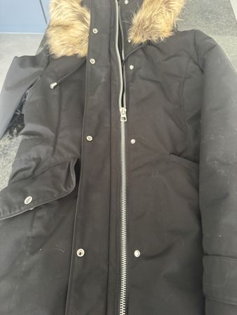 Winterparka Zara schwarz mit Fellkapuze Grösse M