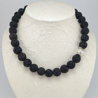 Lava Halskette mit Silberkugel