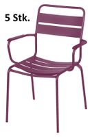 5 Stk. SCHAFFNER Metall-Stuhl Glarus, bordo (Ref.2/26)