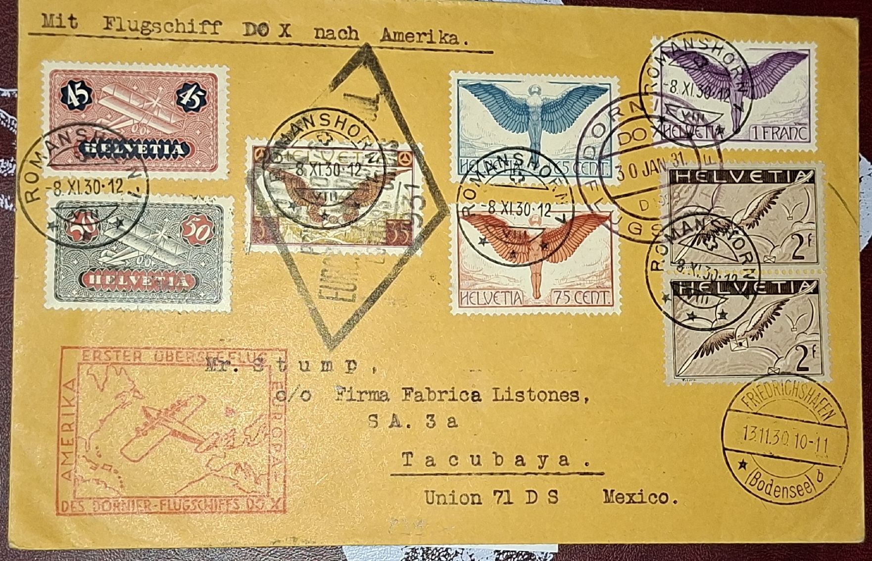 Tutti i francobolli: Flugschiff DOX nach Amerika  – Usato da Balgach venduto da SIMEON27