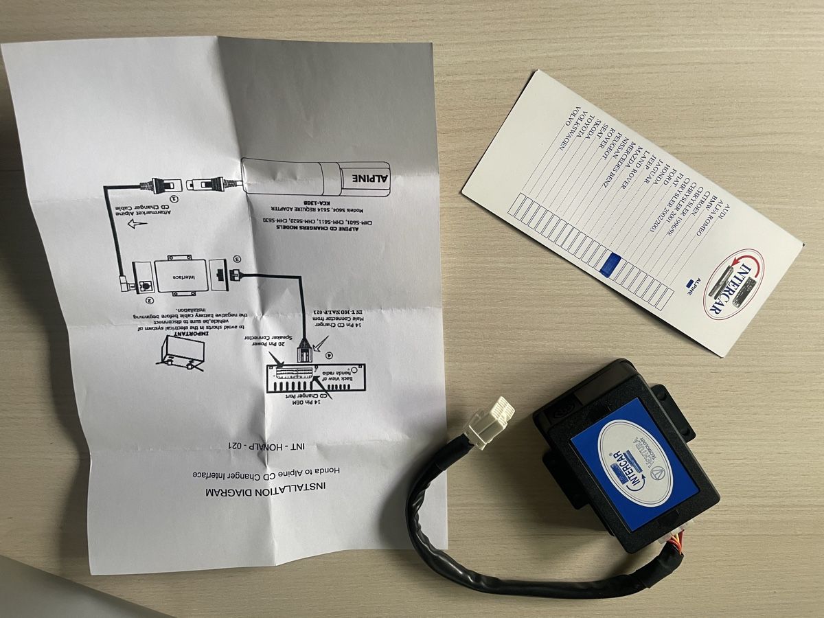 Alpine Radio: Interface autoradio Honda 99-04  -> chargeur CD Alpine – Nuovo e nell'imballaggio originale da Denges venduto da Ricautomotive