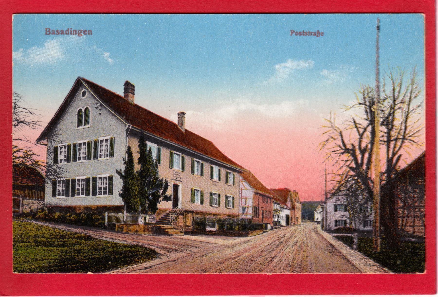 Cartoline postali: AK BASADINGEN POSTSTRASSE – Usato da Grüningen venduto da Kartensammler