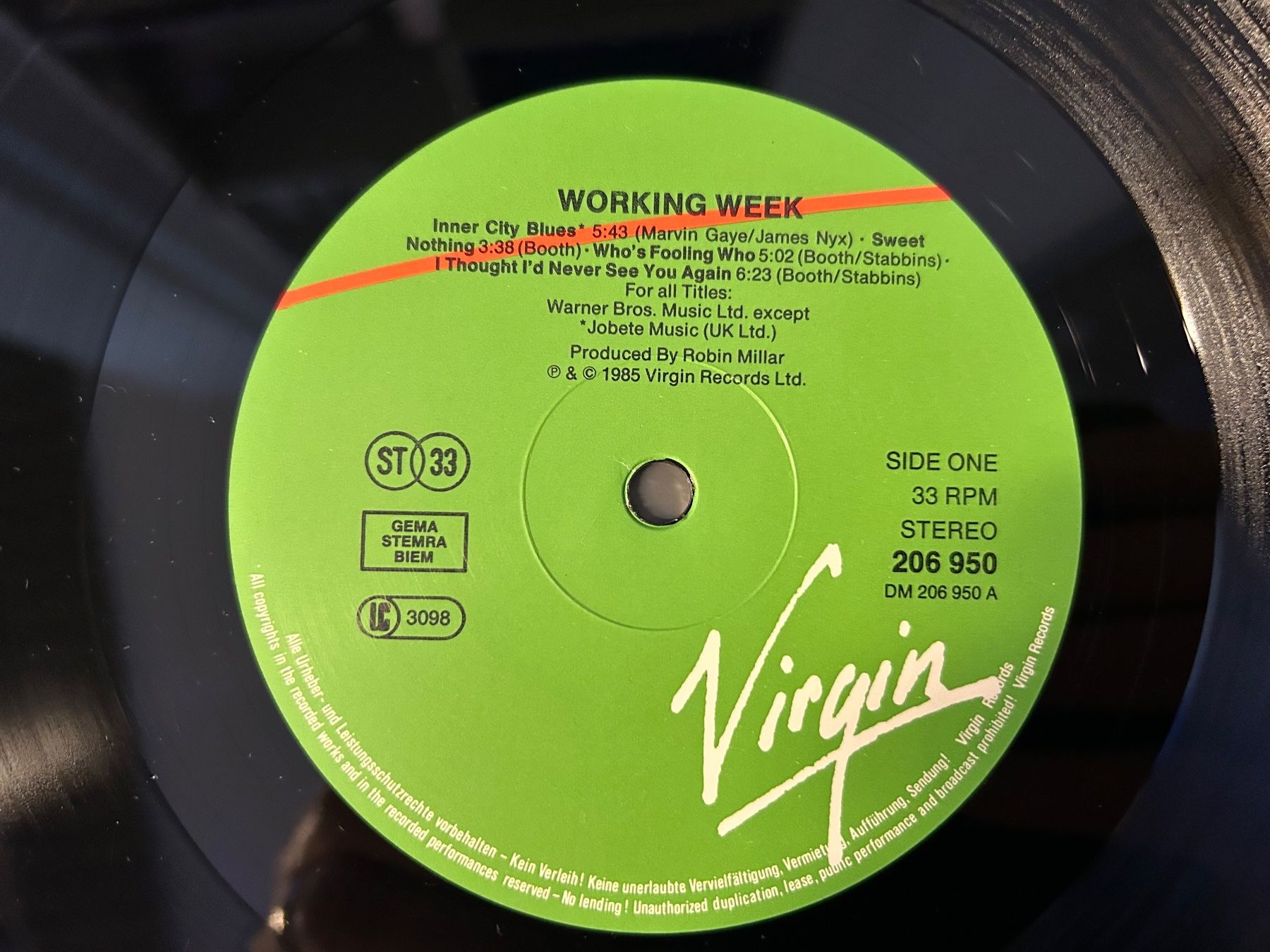 Dischi in vinile: Working Week - Working Nights, Schallplatte - Vinyl LP Top! – Usato da Aesch BL venduto da BernisFlomi 3