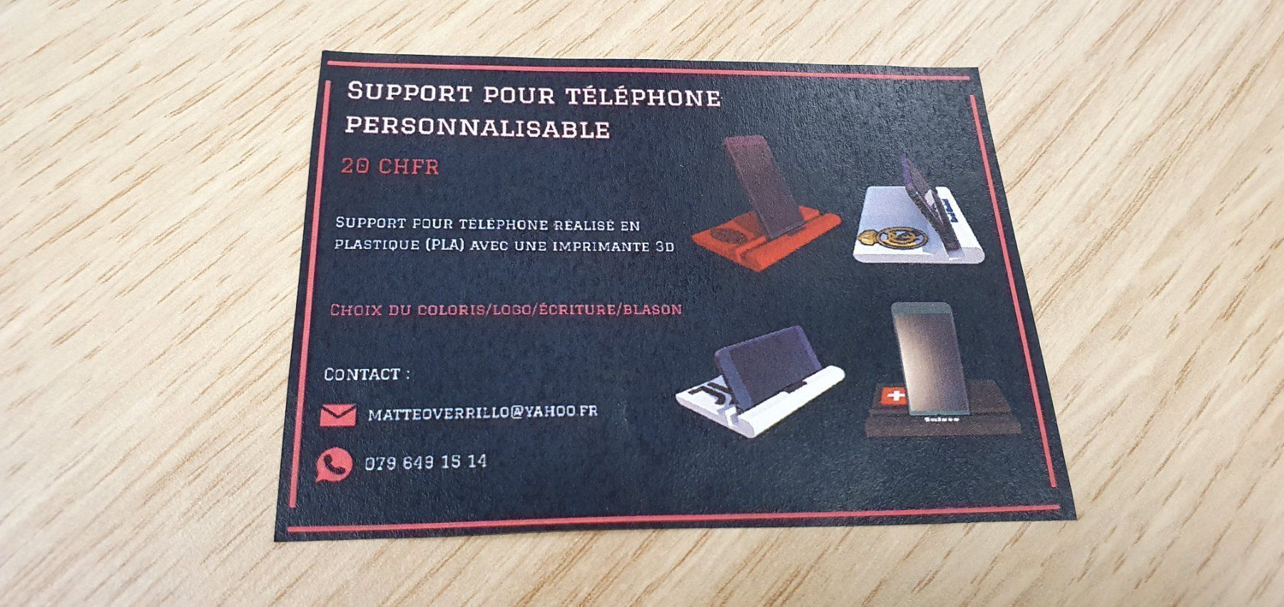 Telefoni cellulari / Smartphones: Support natel personnalisable en 3D – Nuovo (secondo la descrizione) da Moutier venduto da gvmv 6