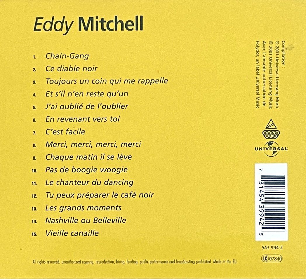 CDs: Eddy Mitchell CD Digipack - Best Of – Gebraucht aus Savagnier von Ne2065 1