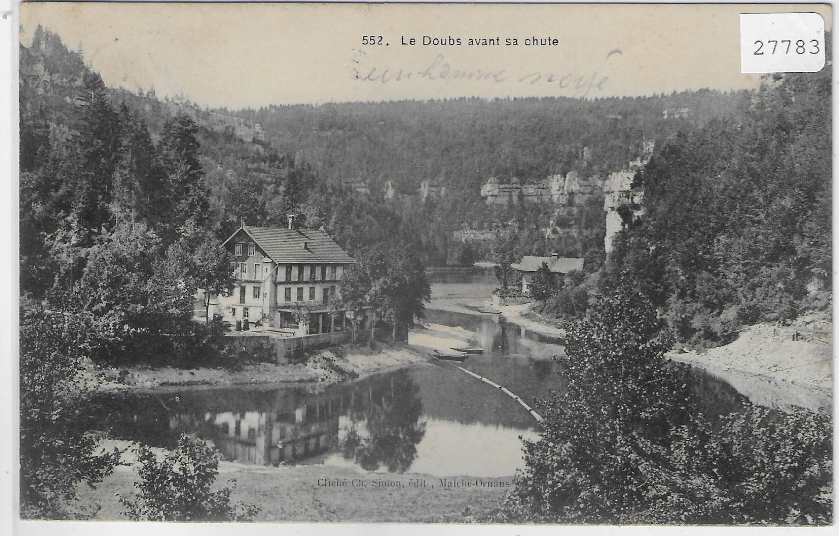 Cartoline postali: Le Doubs avant sa chute – Usato da Ettingen venduto da Kartenplanet