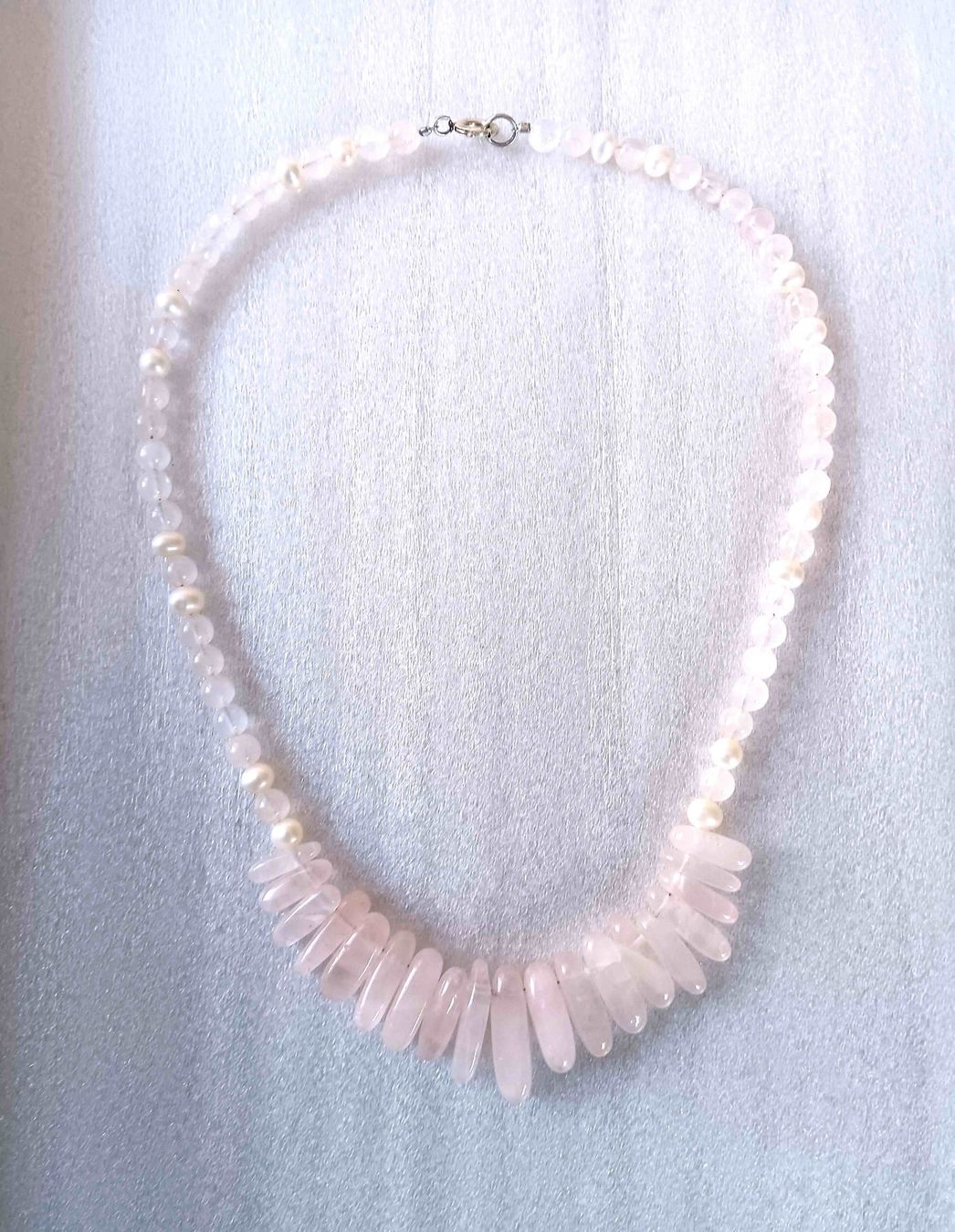 Catenine: 💎 Rosenquarz Collier mit Perlen – Nuovo (secondo la descrizione) da Matzingen venduto da zingana 3