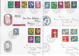 1959--1962: Pro Juventute 4 Serie FDC