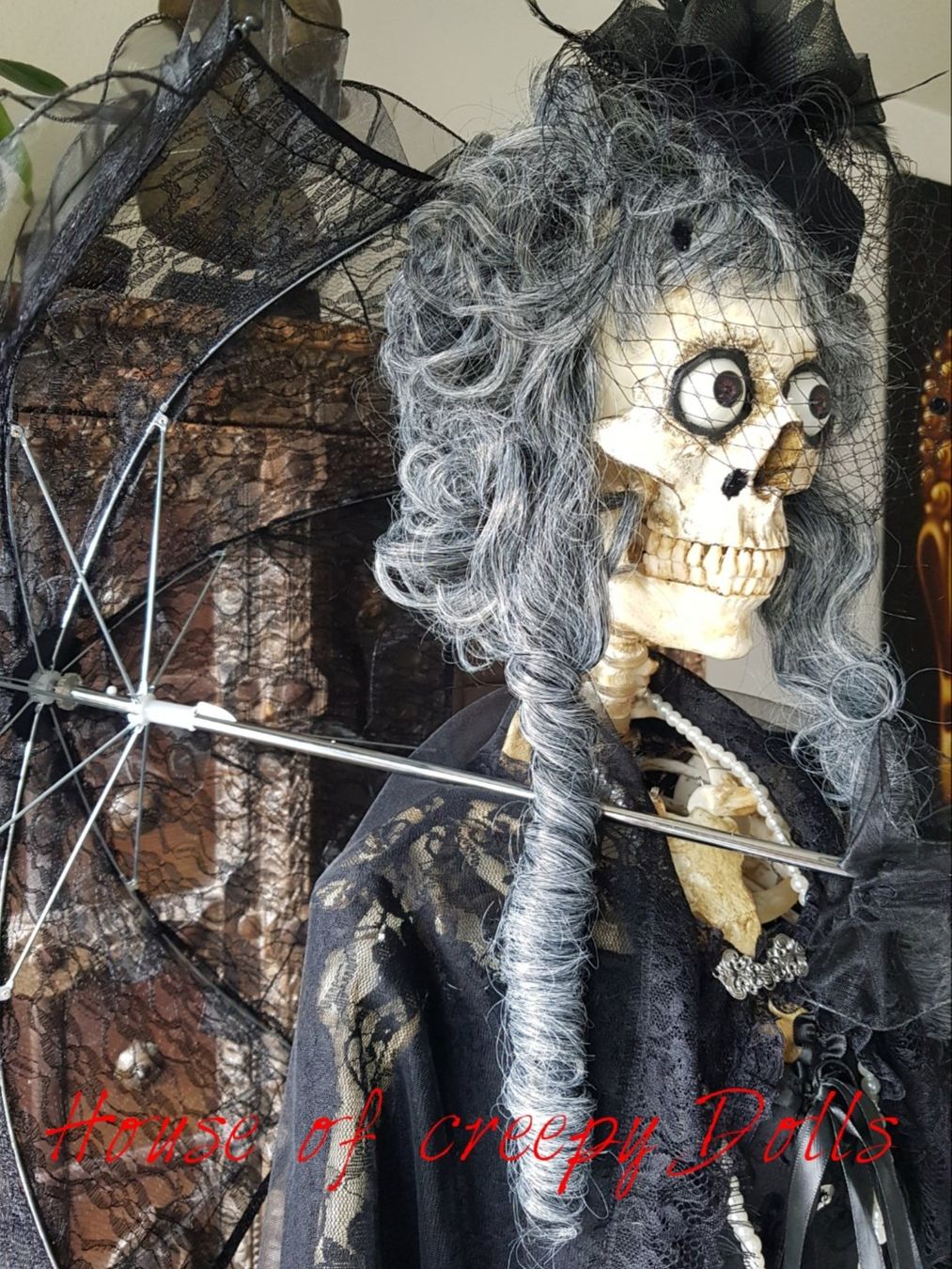 Tutte le decorazioni: HORROR/ HALLOWEEN / SKELETT / BAROCK DAME – Nuovo (secondo la descrizione) da Root venduto da LifestyleAccessoires 5