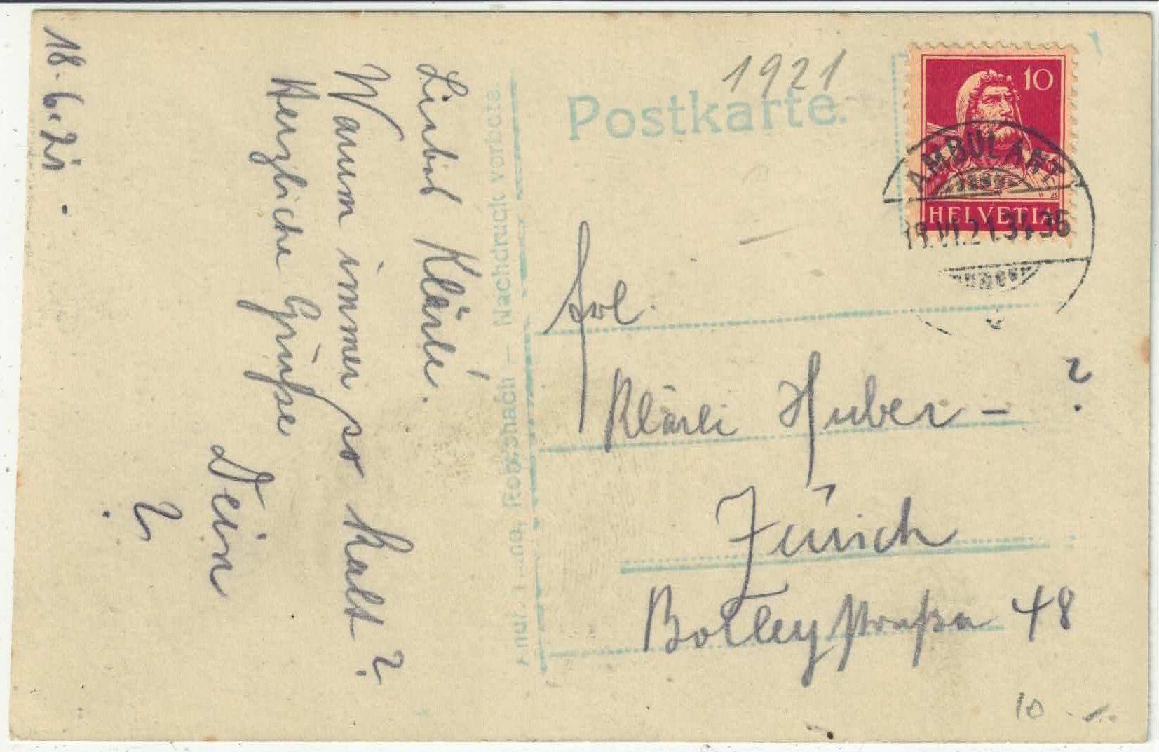 Cartoline postali: Uznach - Dorfpartie – Usato da Ettingen venduto da Kartenplanet 1