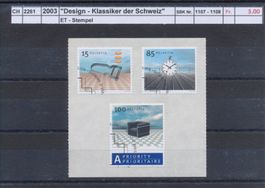 2003 "Design - Klassiker der Schweiz", ET - Stempel