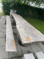 Table et bancs en chêne massif