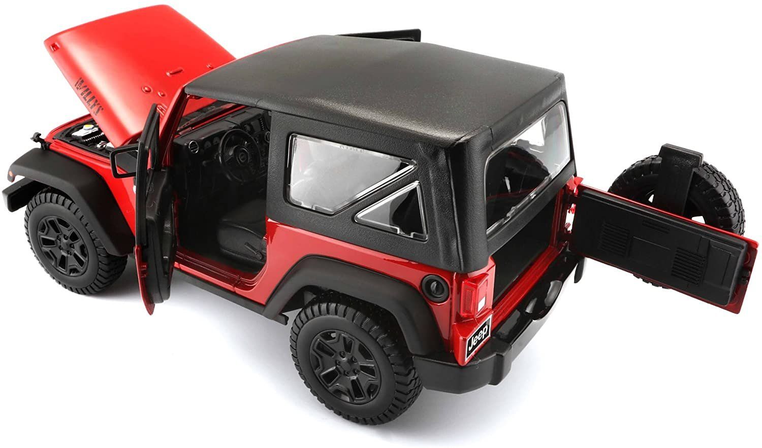 Jeep Modellautos: Jeep Wrangler "Willys" 2014-2018 rot / schwarz      1:18 – Neu und originalverpackt aus Gerlafingen von espero88 6