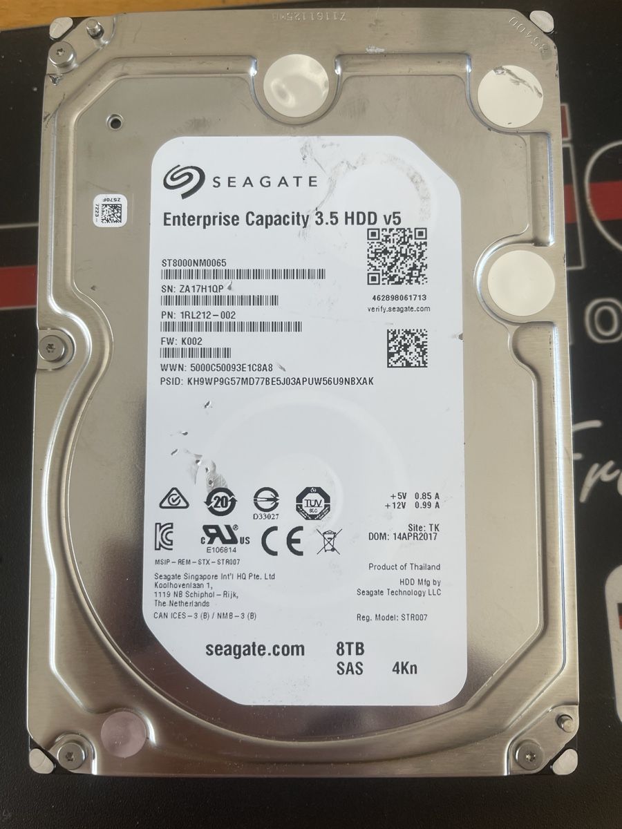 Seagate Dischi rigidi: Seagate Enterprise Capacity 3.5 HDD v5 8TB SAS – Usato da Wängi venduto da Bmo