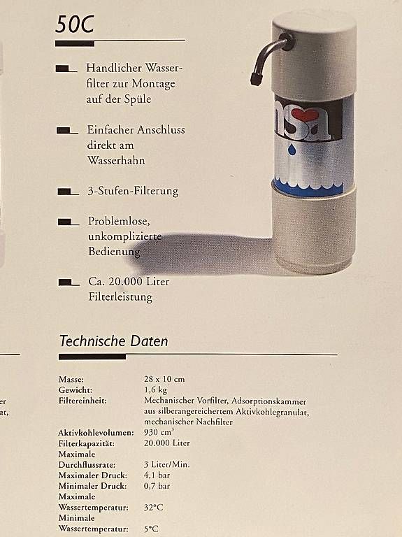 Sanitari: Wasserfilter auf Aktivkohlebasis – Usato da Egliswil venduto da aquastar123 1