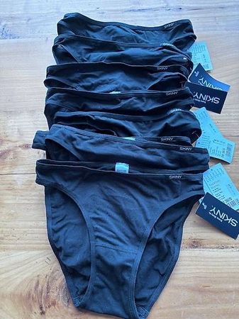 Skinny Slips, 36/S, schwarz, 8 Stück, neu mit Etiketten