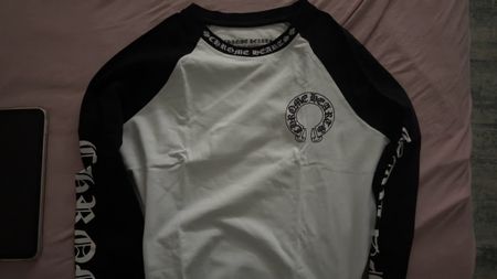 T-shirt manches longues Chrome Hearts blanc et noir