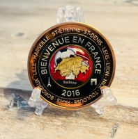 Medaille EM 2016 Frankreich Suisse 40mm 22g trimetallisch...