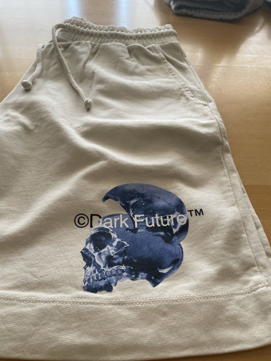 Pantaloni: Short Dark Future crème logo skull – Nuovo (secondo la descrizione) da Bussigny venduto da Z.seller 5