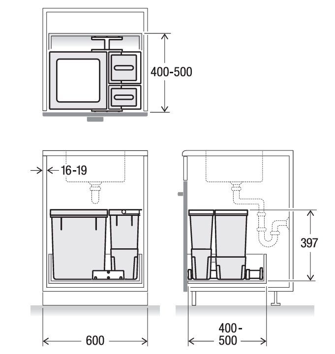 Müllex Abfalleimer: 085 Müllex Abfallsystem X60 L5 – Neu (gemäss Beschreibung) aus Derendingen von Meisterstuecke 3