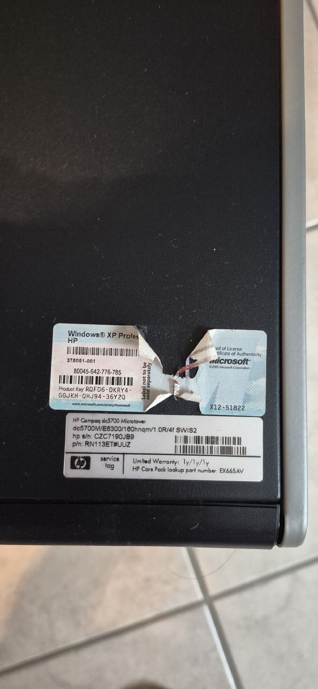 PC: PC de bureau HP Compaq dc5700 Microtower Intel Core 2 Duo – Usato da Moutier venduto da gvmv 1
