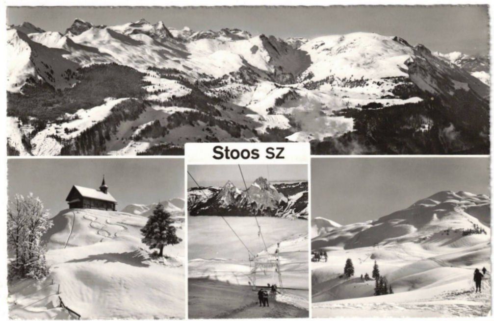Cartoline postali: Stoos - 4 Bild AK – Usato da Binningen venduto da Mountainrider