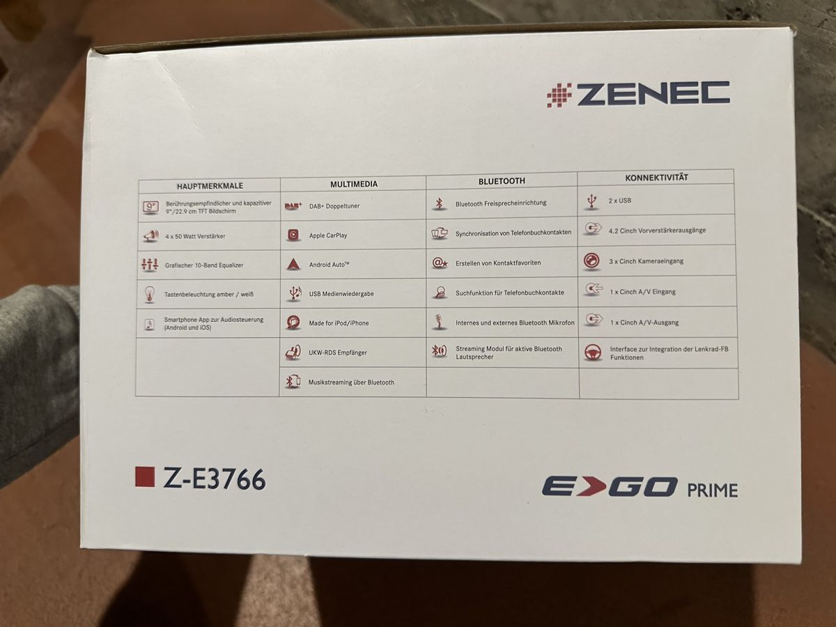 Zenec Lecteur multimedia & Streamer: Zenec Z-E3766 – Neuf avec emballage d'origine à Uetendorf par Elektrofritz 2