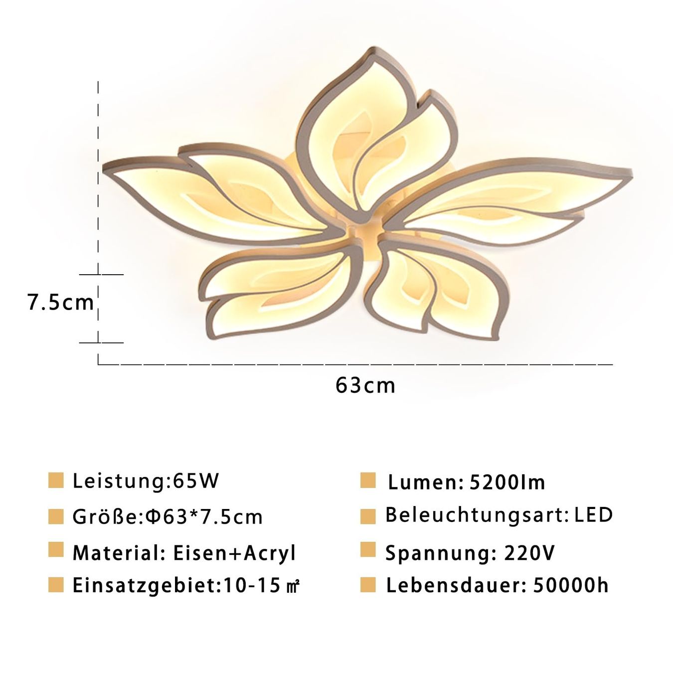Lampadari & plafoniere: LED Deckenleuchte Deckenlampe dimmbar App Fernbedienung – Nuovo e nell'imballaggio originale da Basel venduto da EchoPeak 1