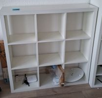 Regal IKEA Kallax weiss 3x3 Fächer gebrauchsspuren vorhanden