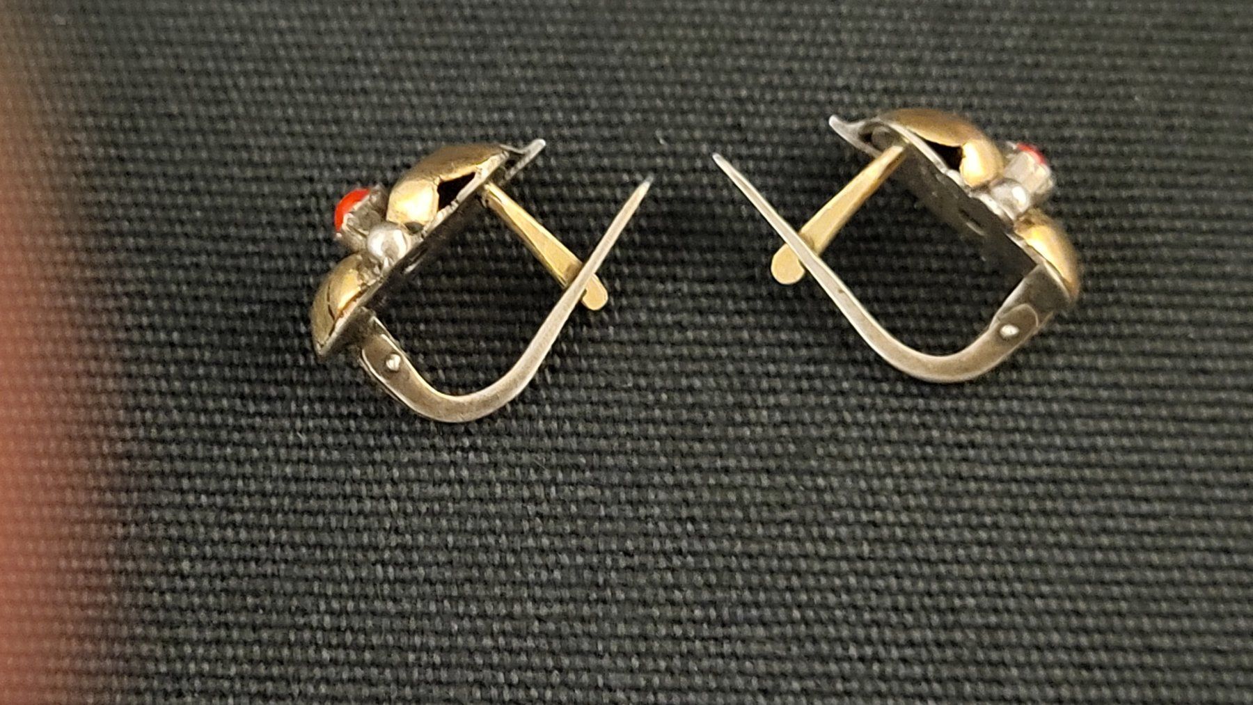 Orecchini pendenti & Orecchini a lobo: Antiker Ohrschmuck teilvergoldet – Usato da Basel venduto da spinne02 3
