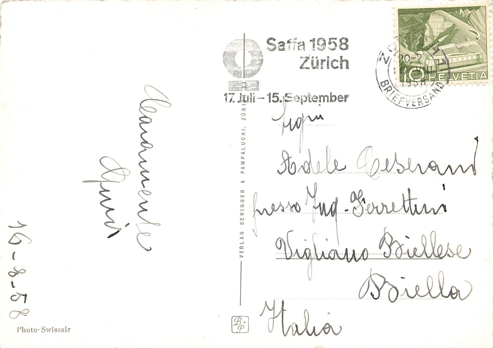 Cartoline postali: Zurich G – Usato da Biasca venduto da Blenio71 1