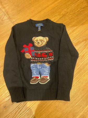 Polo Ralph Lauren Pullover Bär schwarz Grösse S guter Zus...