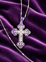 925 Silber Kreuz mit 925 Silberkette Handgefertigt