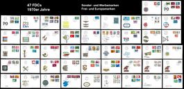47 FDCs 1970er Jahre: Sonder-, Werbe-, Frei- & Europamarken