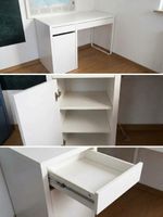 IKEA MICKE Schreibtisch (Hochglanz Weiss) - 105x50cm